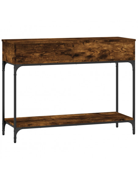 Tavolino Consolle Rovere Fumo 100x34,5x75cm Legno Multistrato