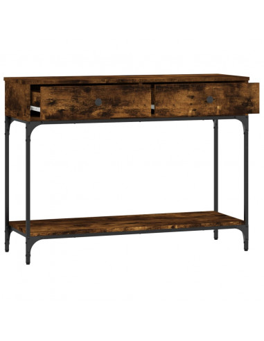 Tavolino Consolle Rovere Fumo 100x34,5x75cm Legno Multistrato