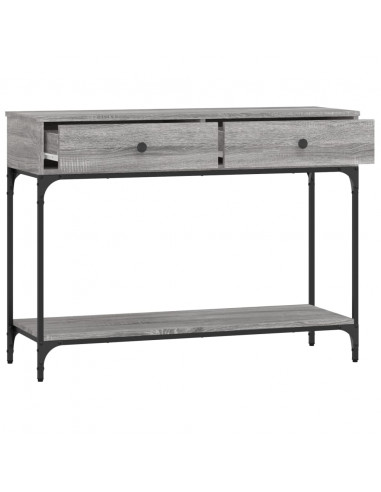Tavolino Consolle Grigio Sonoma 100x34,5x75cm Legno Multistrato