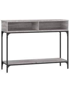 Tavolino Consolle Grigio Sonoma 100x30,5x75cm Legno Multistrato 2