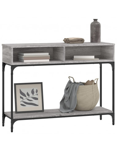 Tavolino Consolle Grigio Sonoma 100x30,5x75cm Legno Multistrato