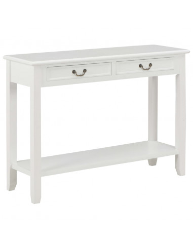 Tavolo Consolle Bianco 110x35x80 cm in Legno