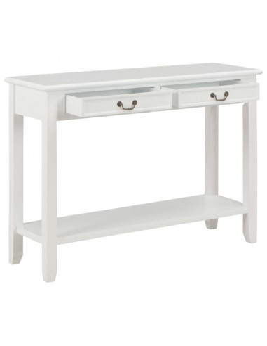 Tavolo Consolle Bianco 110x35x80 cm in Legno