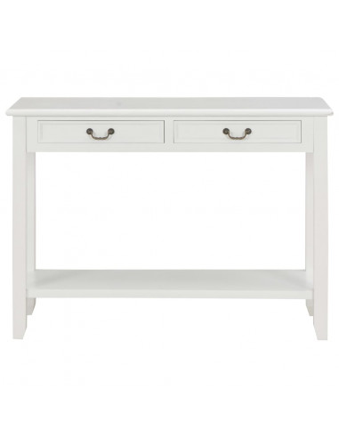 Tavolo Consolle Bianco 110x35x80 cm in Legno