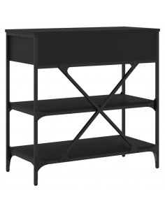 Tavolino Consolle Nero 75x34,5x75 cm in Legno Multistrato 2