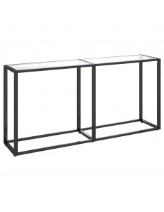 Tavolo Consolle Trasparente 160x35x75,5 cm in Vetro Temperato 2
