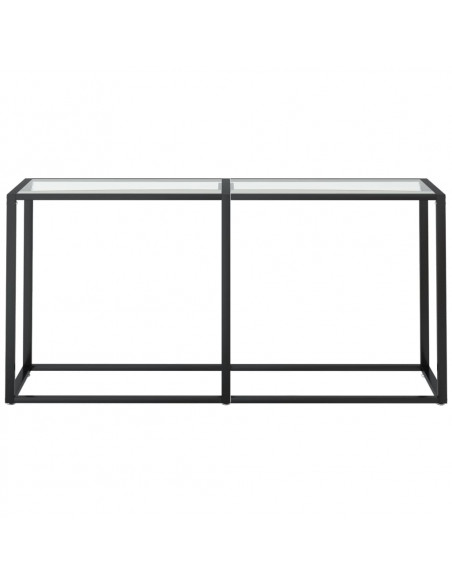 Tavolo Consolle Trasparente 160x35x75,5 cm in Vetro Temperato