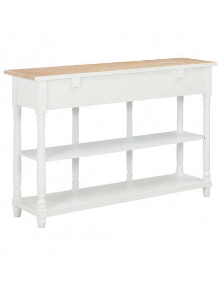 Tavolo Consolle Bianco 120x30x76 cm in MDF
