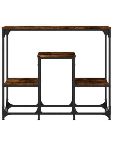 Tavolo Consolle Rovere Fumo 89,5x28x76 cm Legno Multistrato