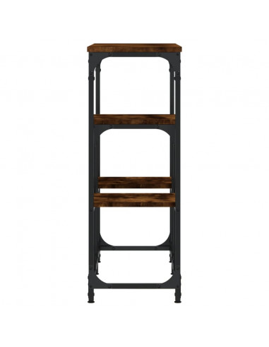 Tavolo Consolle Rovere Fumo 89,5x28x76 cm Legno Multistrato