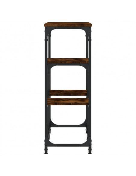 Tavolo Consolle Rovere Fumo 89,5x28x76 cm Legno Multistrato