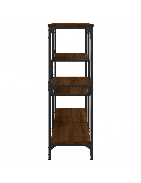 Tavolino Consolle Rovere Marrone 103x32x95 cm Legno Multistrato