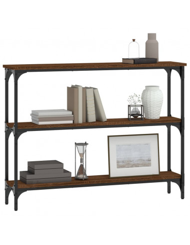 Tavolo Consolle Rovere Marrone 100x22,5x75 cm Legno Multistrato