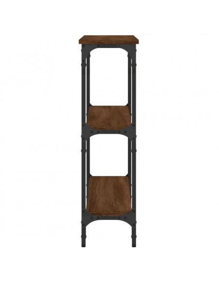Tavolo Consolle Rovere Marrone 100x22,5x75 cm Legno Multistrato