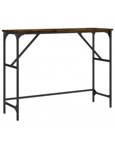Tavolo Consolle Rovere Fumo 100x32x75 cm Legno Multistrato 2