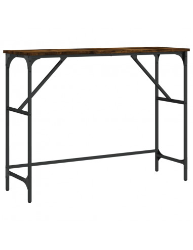 Tavolo Consolle Rovere Fumo 100x32x75 cm Legno Multistrato