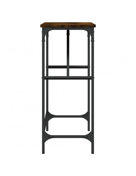 Tavolo Consolle Rovere Fumo 100x32x75 cm Legno Multistrato