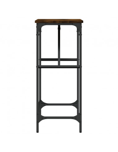 Tavolino Consolle Rovere Fumo 75x32x75 cm in Legno Multistrato