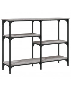 Tavolo Consolle Grigio Sonoma 102x29x75 cm in Legno Multistrato 2