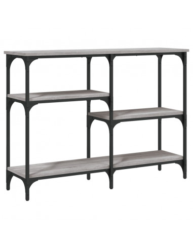 Tavolo Consolle Grigio Sonoma 102x29x75 cm in Legno Multistrato
