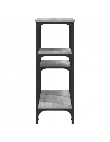 Tavolo Consolle Grigio Sonoma 102x29x75 cm in Legno Multistrato