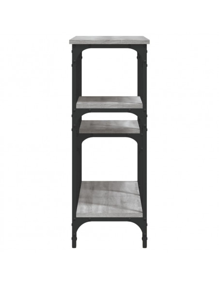 Tavolo Consolle Grigio Sonoma 102x29x75 cm in Legno Multistrato