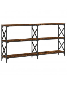 Tavolo Consolle Rovere Fumo 156x28x80,5 cm in Legno Multistrato 2