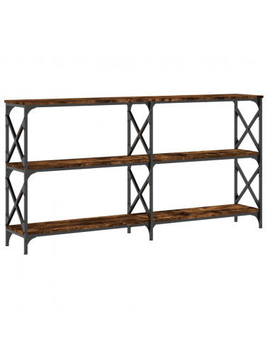 Tavolo Consolle Rovere Fumo 156x28x80,5 cm in Legno Multistrato