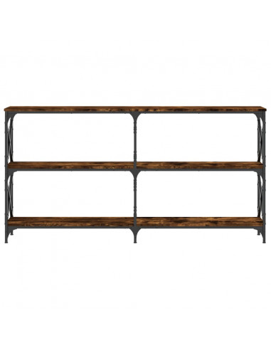 Tavolo Consolle Rovere Fumo 156x28x80,5 cm in Legno Multistrato