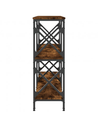 Tavolo Consolle Rovere Fumo 156x28x80,5 cm in Legno Multistrato