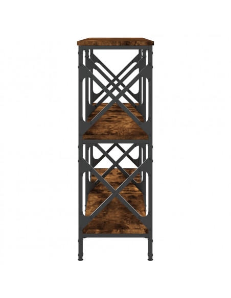 Tavolo Consolle Rovere Fumo 156x28x80,5 cm in Legno Multistrato