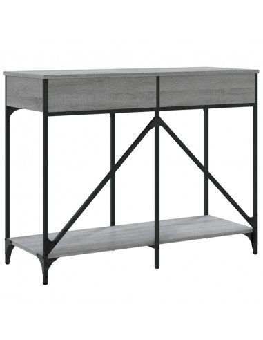 Tavolo Consolle Grigio Sonoma 100x39x78,5 cm Legno Multistrato