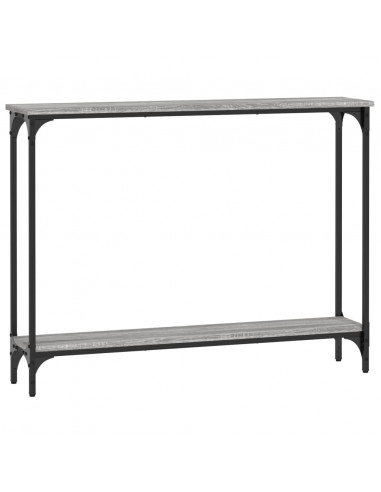 Tavolino Consolle Grigio Sonoma 100x22,5x75cm Legno Multistrato