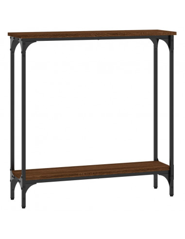 Tavolino Consolle Rovere Marrone 75x22,5x75cm Legno Multistrato
