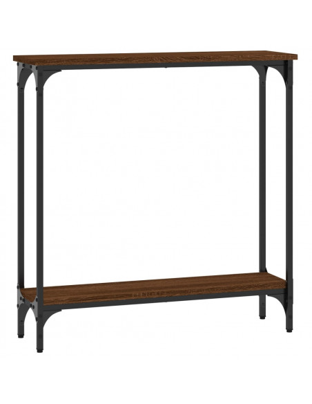 Tavolino Consolle Rovere Marrone 75x22,5x75cm Legno Multistrato