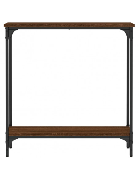 Tavolino Consolle Rovere Marrone 75x22,5x75cm Legno Multistrato
