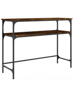 Tavolino Consolle Rovere Fumo 100x35,5x75cm Legno Multistrato 2
