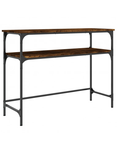 Tavolino Consolle Rovere Fumo 100x35,5x75cm Legno Multistrato