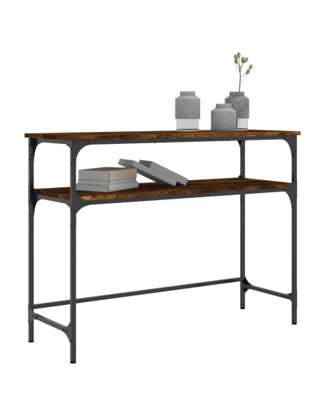 Tavolino Consolle Rovere Fumo 100x35,5x75cm Legno Multistrato