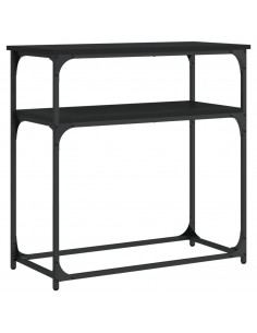 Tavolino Consolle Nero 75x35,5x75 cm in Legno Multistrato 2