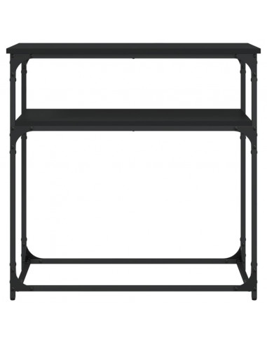 Tavolino Consolle Nero 75x35,5x75 cm in Legno Multistrato