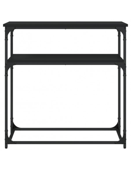 Tavolino Consolle Nero 75x35,5x75 cm in Legno Multistrato