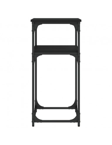 Tavolino Consolle Nero 75x35,5x75 cm in Legno Multistrato