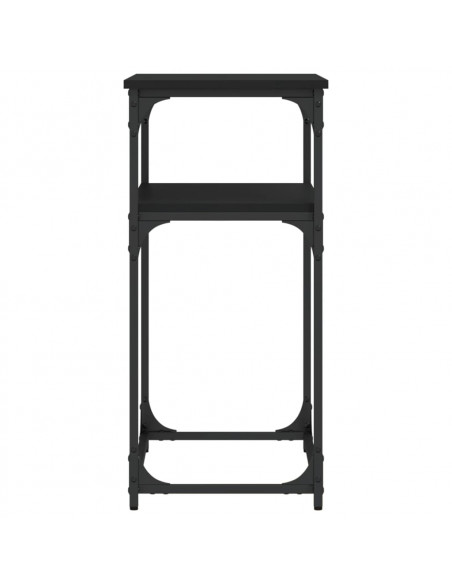 Tavolino Consolle Nero 75x35,5x75 cm in Legno Multistrato