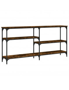 Tavolo Consolle Rovere Fumo 160x29x75 cm in Legno Multistrato 2