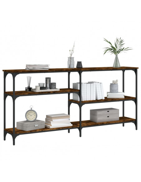 Tavolo Consolle Rovere Fumo 160x29x75 cm in Legno Multistrato