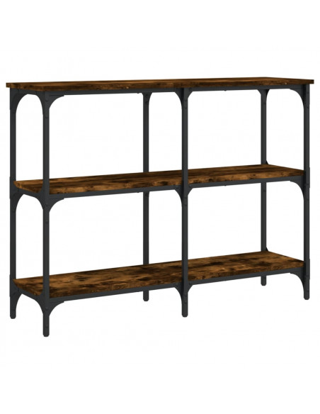 Tavolo Consolle Rovere Fumo 100x29x75 cm in Legno Multistrato