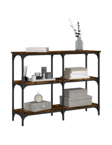 Tavolo Consolle Rovere Fumo 100x29x75 cm in Legno Multistrato