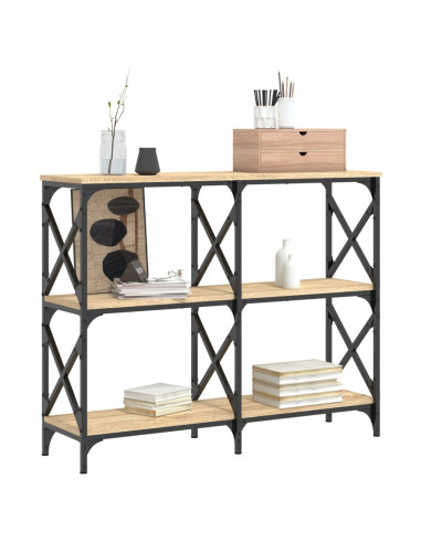 Tavolo Consolle Rovere Sonoma 100x28x80,5 cm Legno Multistrato