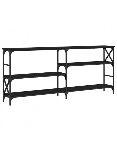Tavolino Consolle Nero 180x29x76,5 cm in Legno Multistrato